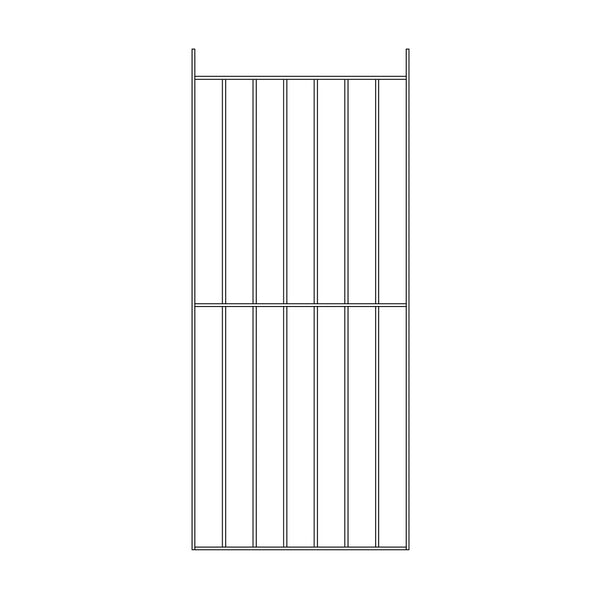 Pre Fabricated Metal Gate 25x10mm 800mm Wide 1830mm High with 12mm Dia Infills