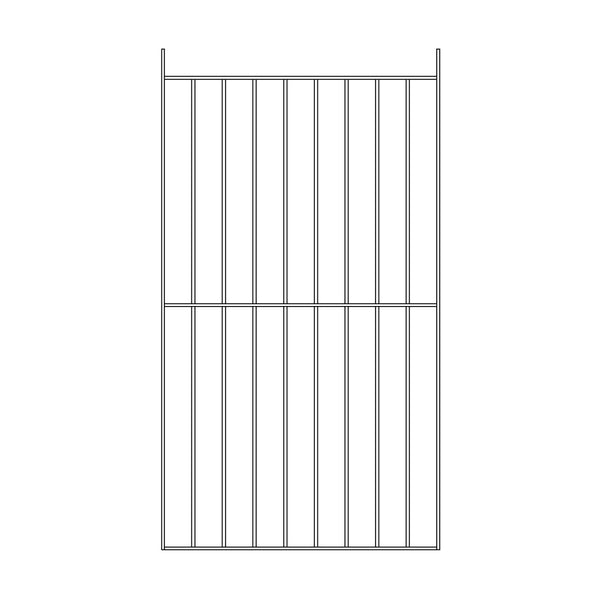 Pre Fabricated Metal Gate 25x10mm 1030mm Wide 1830mm High with 12mm Dia Infills