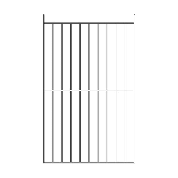 Pre Fabricated Metal Gate 25x10mm 1130mm Wide 1830mm High with 12mm Dia Infills