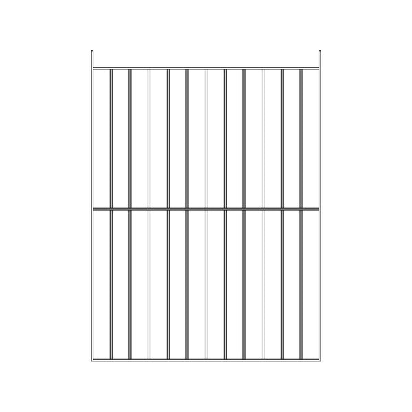 Pre Fabricated Metal Gate 25x10mm 1365mm Wide 1830mm High with 12mm Dia Infills