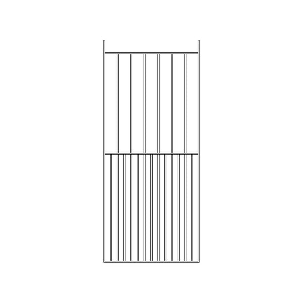 Pre Fabricated Metal Gate 25x10mm 800mm Wide 1830mm High with 12mm Dia Infills