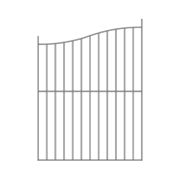 Pre Fabricated Metal Gate 25x10mm 1365mm Wide 1830mm High with 12mm Dia Infills