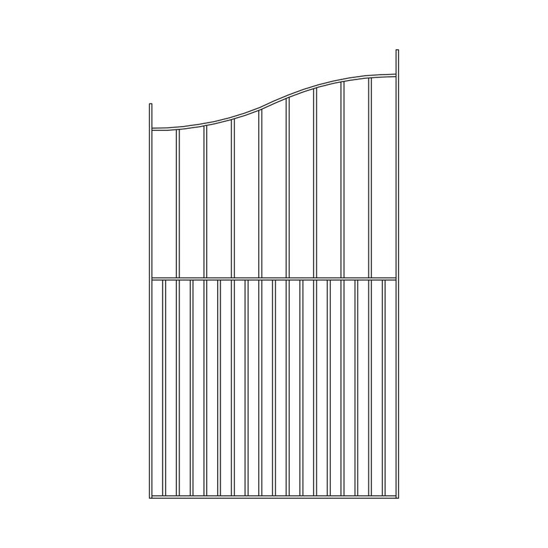 Pre Fabricated Metal Gate 25x10mm 1030mm Wide 1830mm High With 12mm Dia Infills