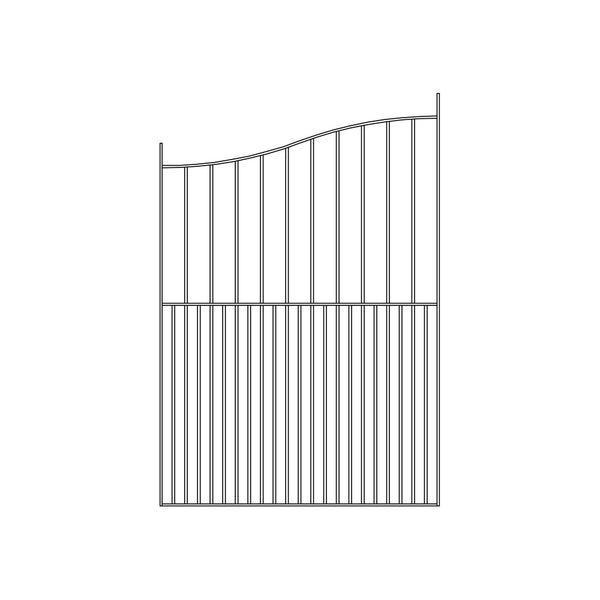 Pre Fabricated Metal Gate 25x10mm 1250mm Wide 1830mm High With 12mm Dia Infills