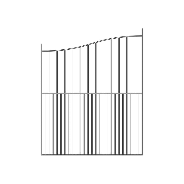 Pre Fabricated Metal Gate 25x10mm 1480mm Wide 1830mm High With 12mm Dia Infills