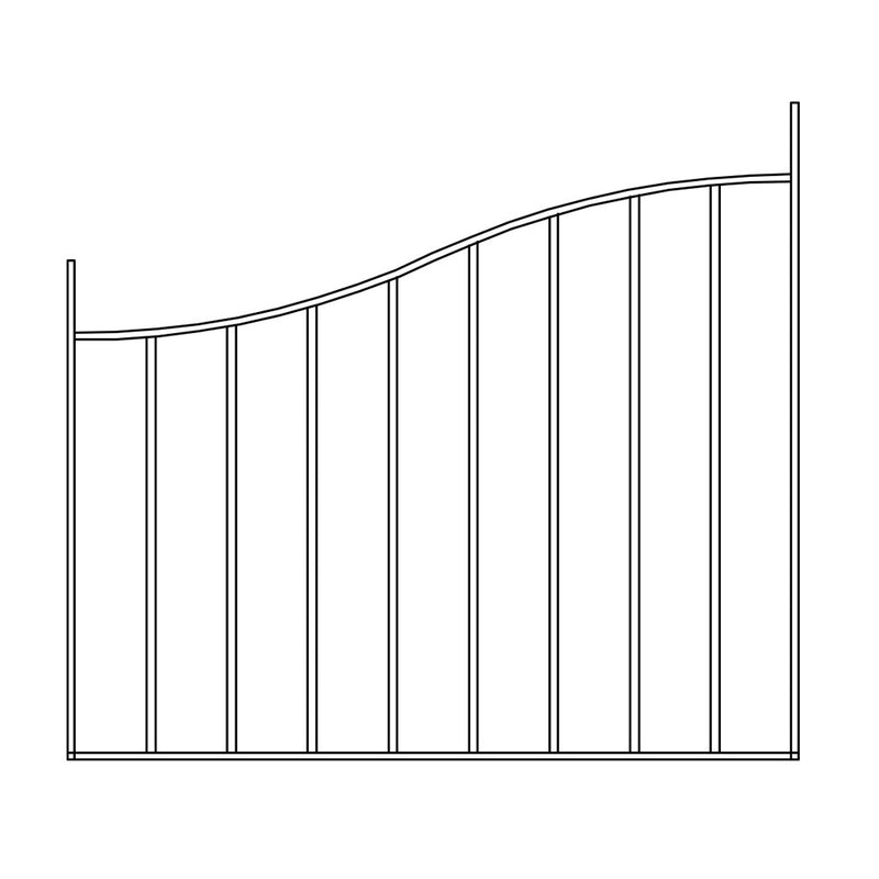 Pre Fabricated Metal Gate 25x10mm 1025mm Wide 914mm High With 12mm Dia Infills
