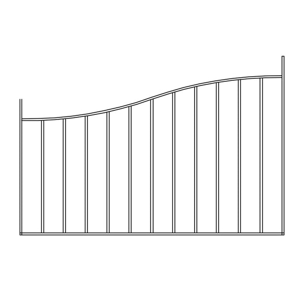 Pre Fabricated Metal Gate 25x10mm 1360mm Wide 916mm High With 12mm Dia Infills