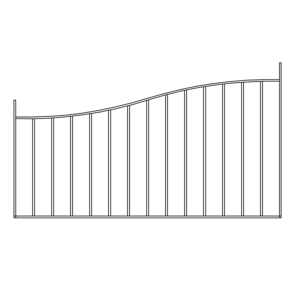 Pre Fabricated Metal Gate 25x10mm 1590mm Wide 916mm High With 12mm Dia Infills
