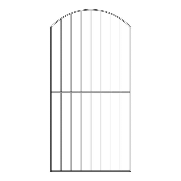 Pre Fabricated Metal Gate 25x10mm 910mm Wide 1830mm High With 12mm Dia Infills