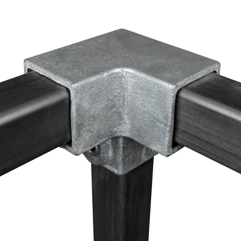 Three Way Top Corner Square Key Clamp For 25mm Box Section