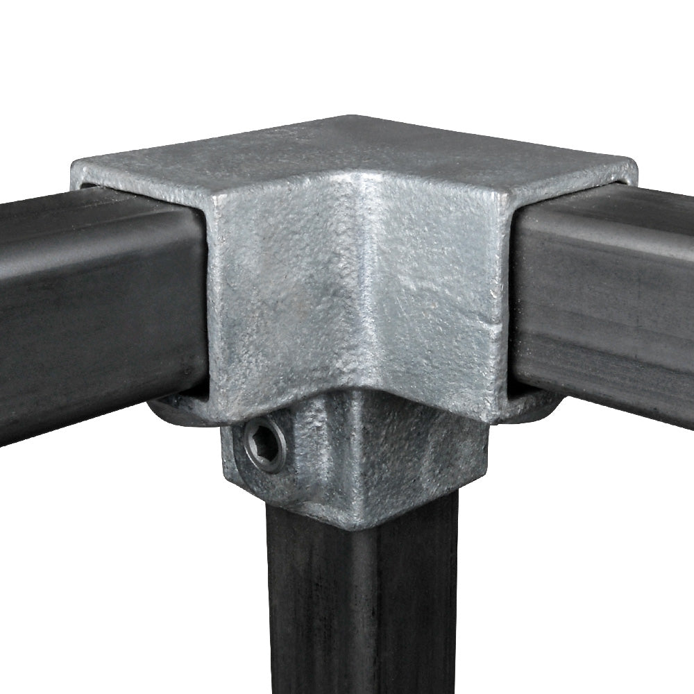 Rectangular Box Section Clamp Three Way Top Corner Square Key Clamp For 40mm Box Section