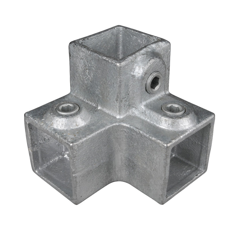 Three Way Top Corner Square Key Clamp For 25mm Box Section