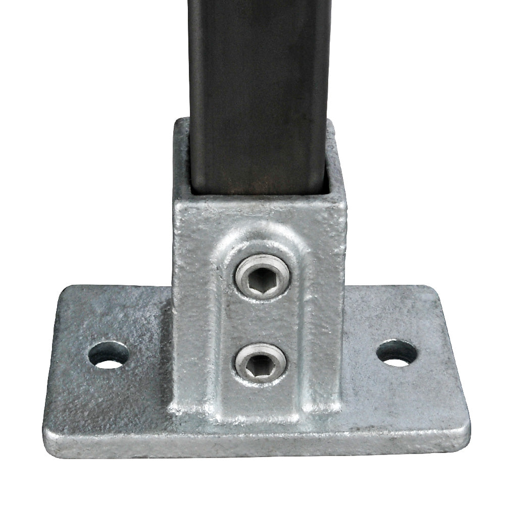 Rectangular Box Section Clamp Rectangular Base Square Key Clamp For 25mm Box Section
