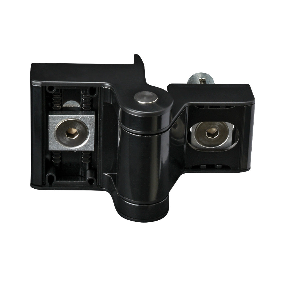 Locinox Puma Compact 2 Way Adjustment 180Deg Surface Mounted Hinge Black 9005