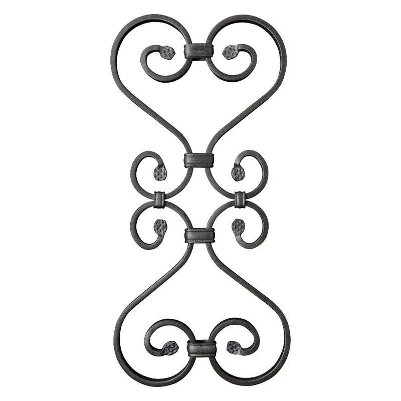 PL14 Scroll Panel 200 x 420mm 12x6mm Flat Bar