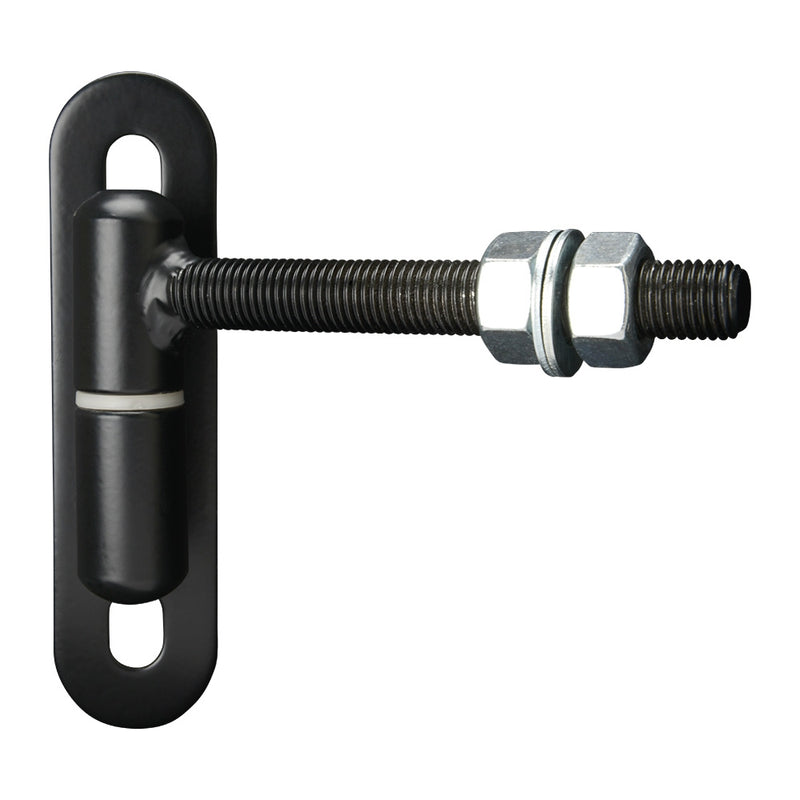 Adjustable Bolt Hinge M16 Black 150mm Long