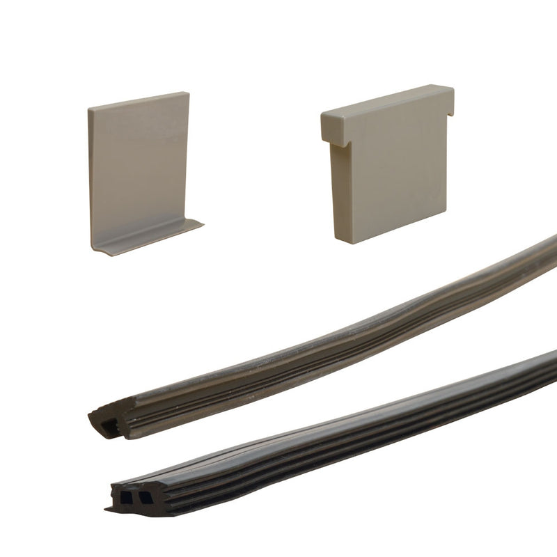 Aluminium Channel Glass Kit For 17.76mm 2500mm Long