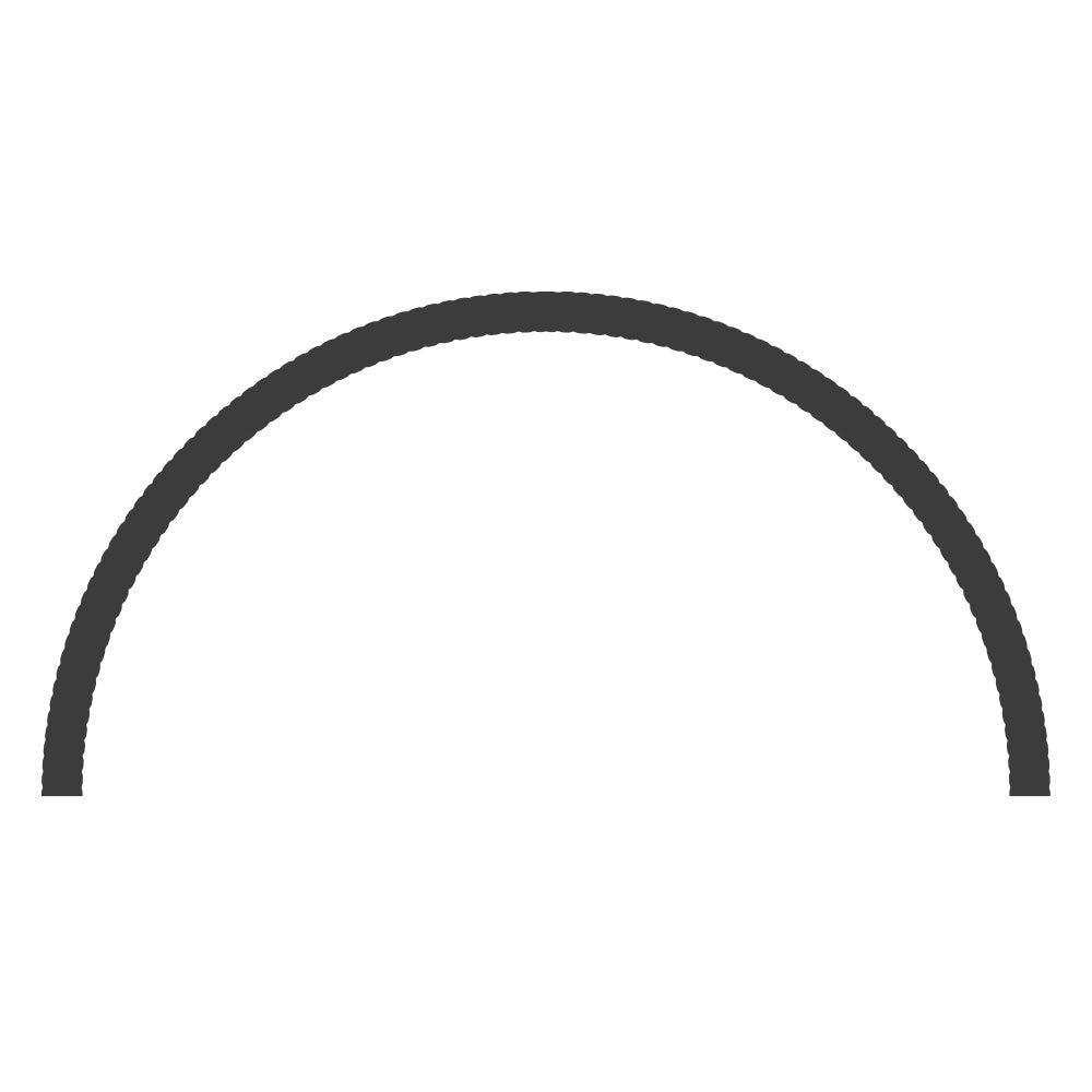 AR34040H 40 x 40mm Hammered Edge Box Section Arch 1000 x 500mm Rise