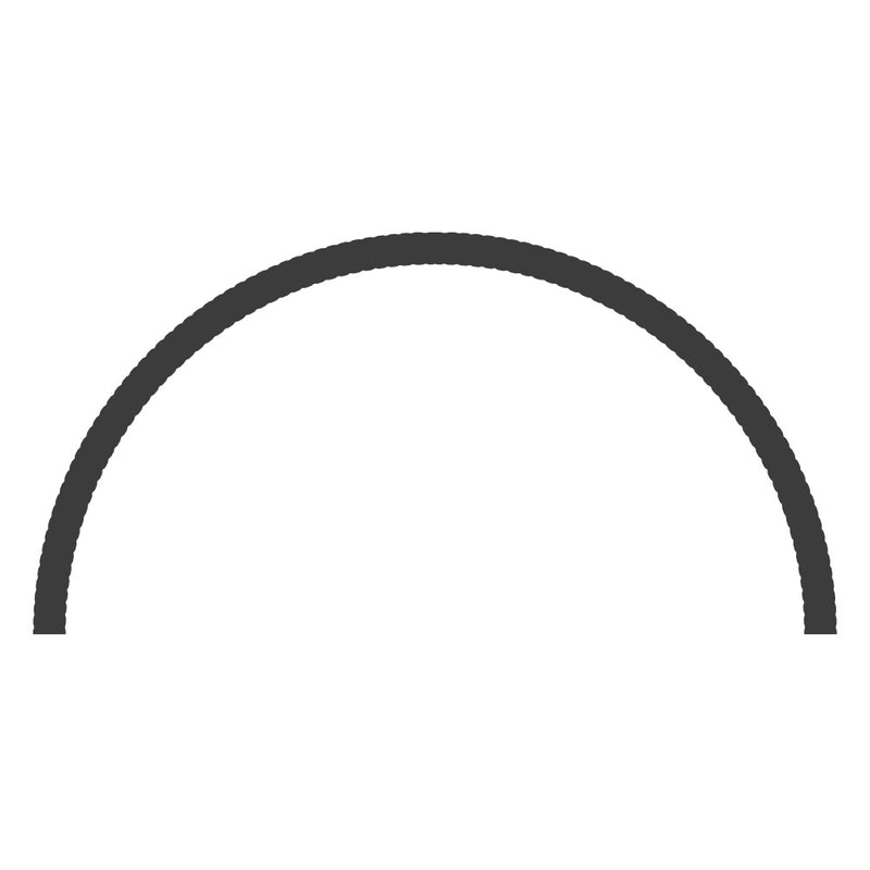AR34040H 40 x 40mm Hammered Edge Box Section Arch 1000 x 500mm Rise