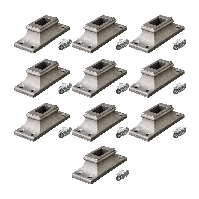 10 Pack of Aluminium Alloy Flight Brackets for 12mm Square Bar