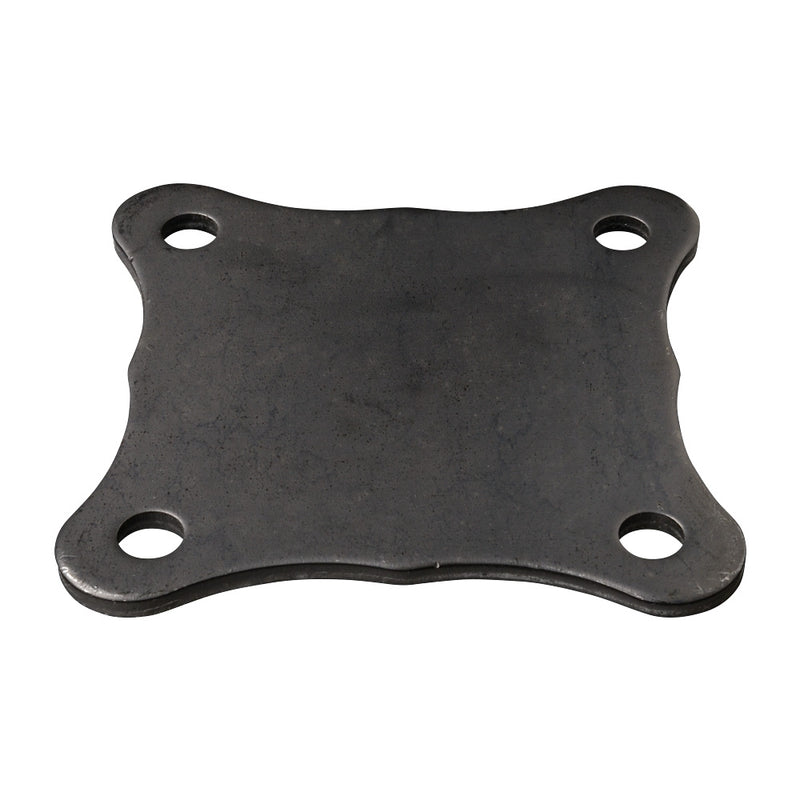 BP22H Shaped Back Plate 125 x 125 x 6mm Thick With Holes