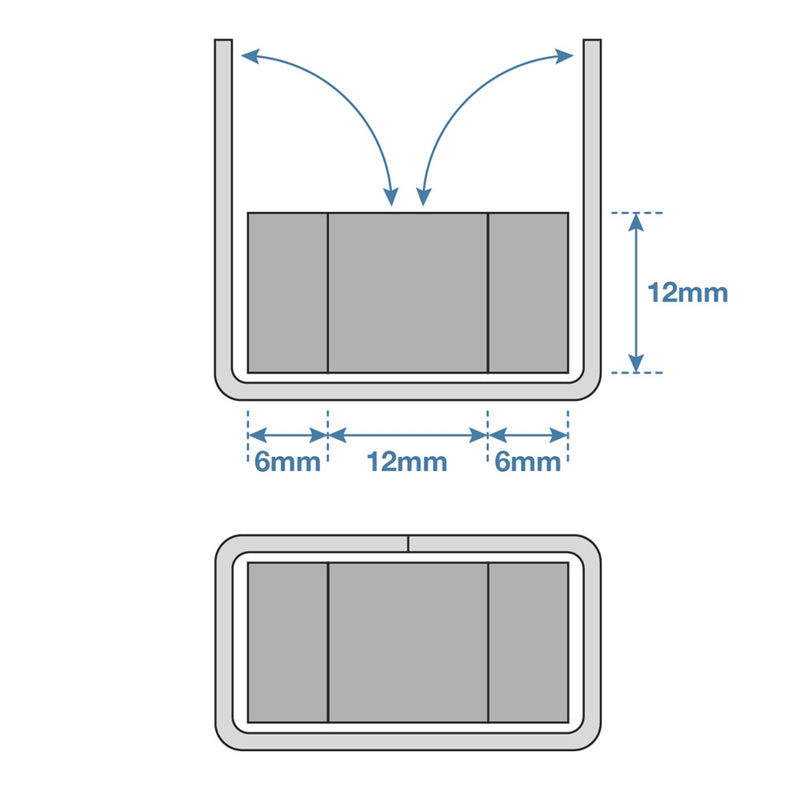 CC12X24 Mild Steel Collar Clip 12 x 24mm