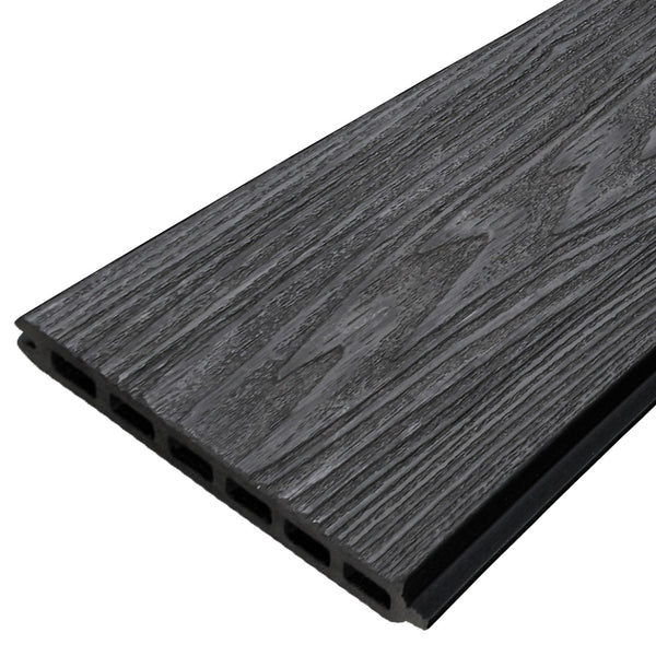 Black Deep Embossed Tongue & Groove Composite Gate Board 2000 x 161 x 19mm