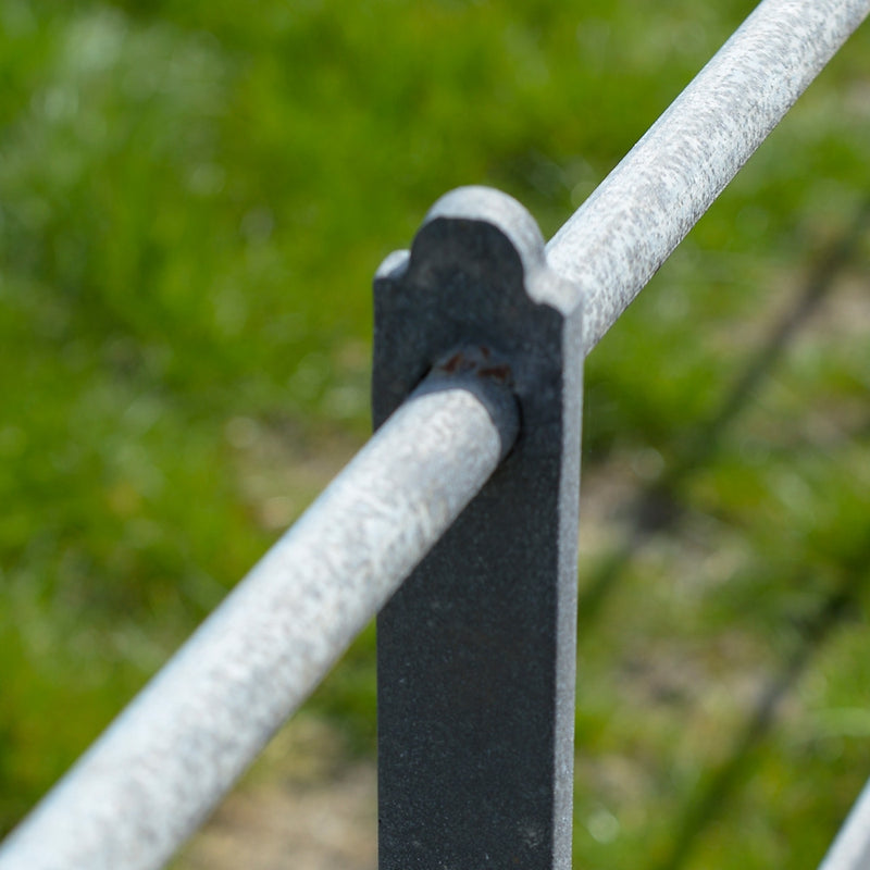 Estate Fencing Decorative Top Posts 25x8mm Lower Flat Rails