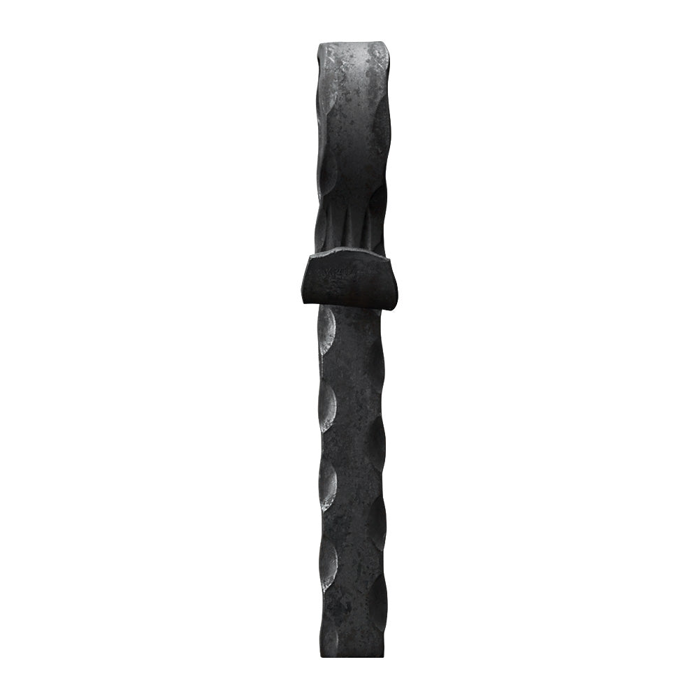 Gate Crooks FE16 - Forged Gate Crook 25x8 Hammered Edge Bar - DC Iron