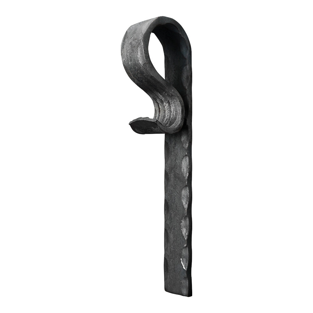 Gate Crooks FE17 - Forged Gate Crook 30x8 Hammered Edge Bar - DC Iron
