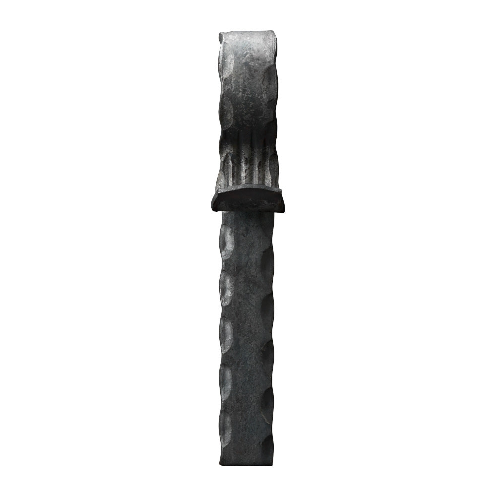 Gate Crooks FE17 - Forged Gate Crook 30x8 Hammered Edge Bar - DC Iron