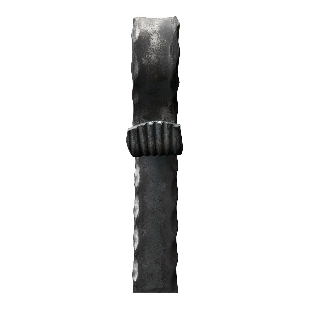 Gate Crooks FE18 - Forged Gate Crook 40x8 Hammered Edge Bar - DC Iron