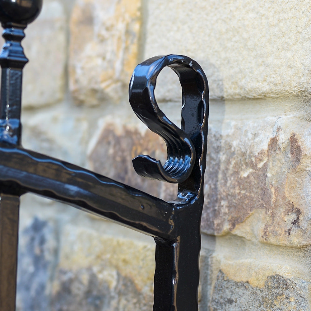 Gate Crooks FE18 - Forged Gate Crook 40x8 Hammered Edge Bar - DC Iron