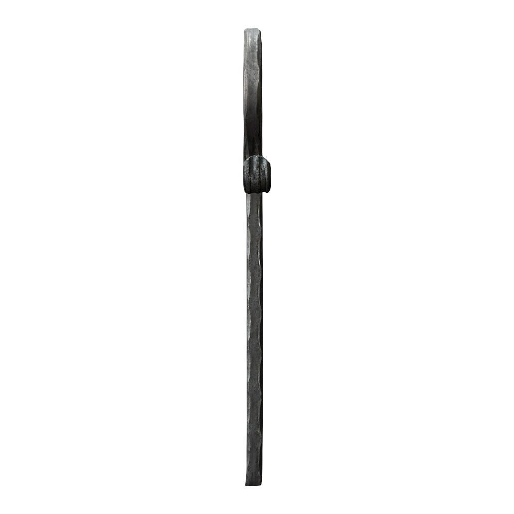 Gate Crooks FE9 - Forged Gate Crook 12x12 Hammered Edge Bar - DC Iron