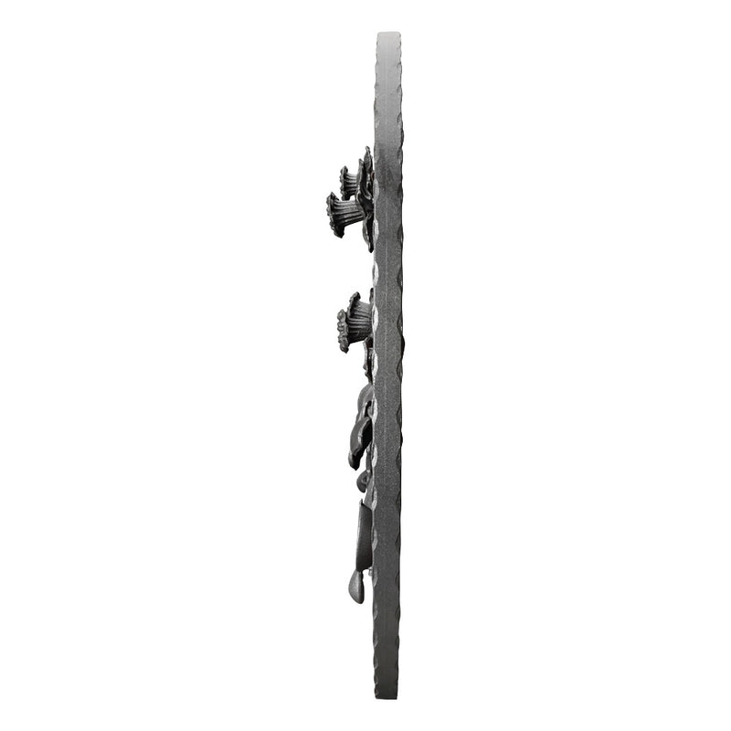 FF18 Ornate Panel 650 x 540mm 20x8mm Hammered Edge Bar