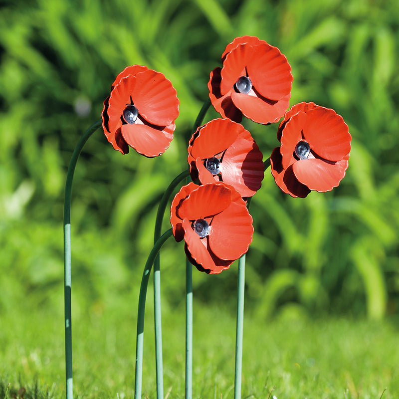 Metal Poppy Flower 315 x 70mm