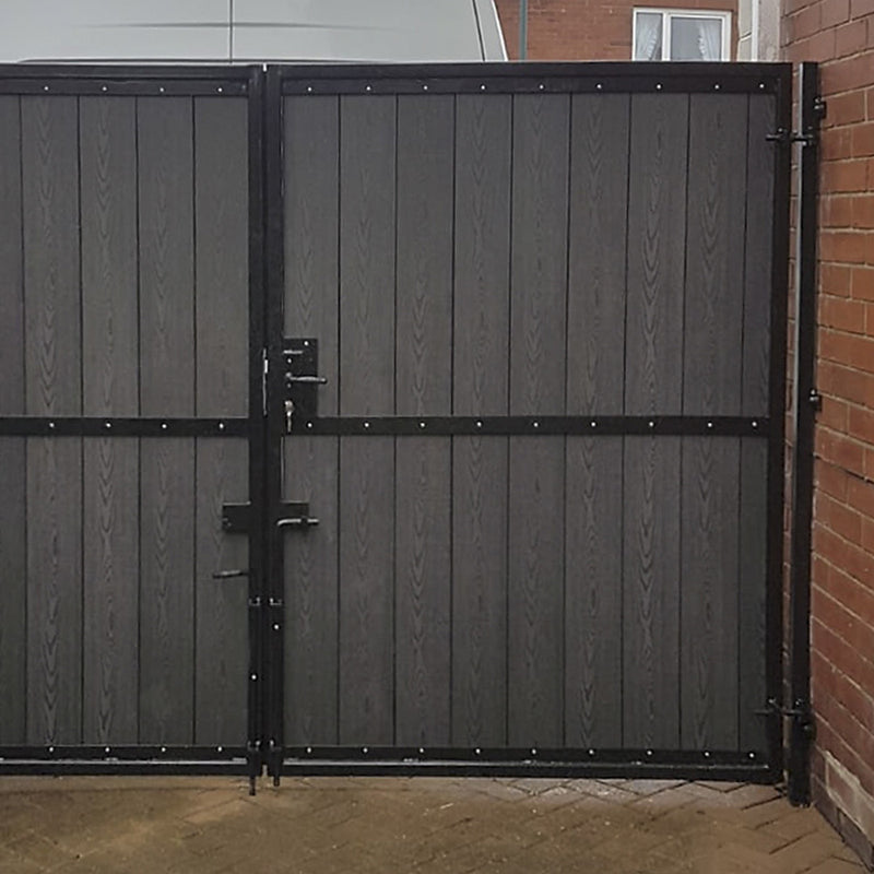 Golden Oak Woodgrain Tongue & Groove Composite Gate Board 2000 x 161 x 19mm