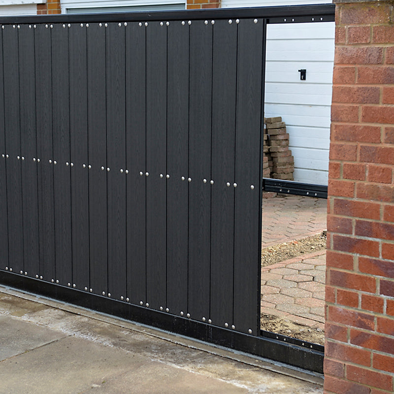 Black Deep Embossed Tongue & Groove Composite Gate Board 2000 x 161 x 19mm