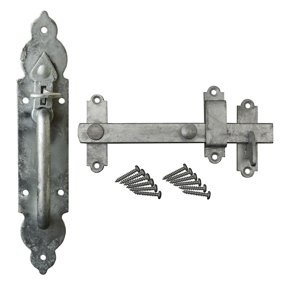 Galvanised Heavy Duty Gothic Suffolk Gate Latch