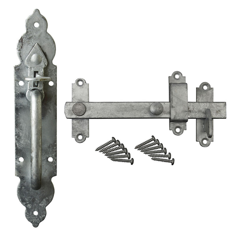 Galvanised Heavy Duty Gothic Suffolk Gate Latch