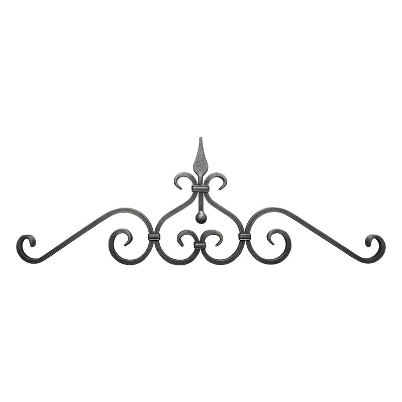 GTP66 Gate Top Scroll 320 x 1000mm 12mm Square Bar