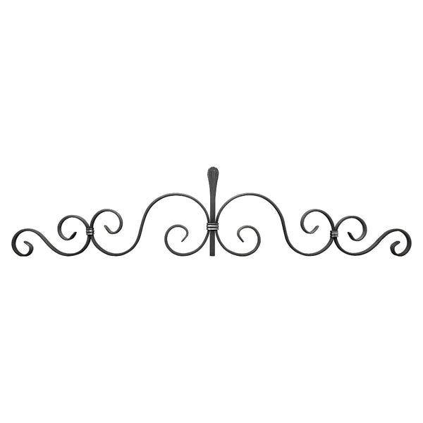 GTP9 Gate Top Scroll 1035 x 220mm 12x6mm Flat Bar