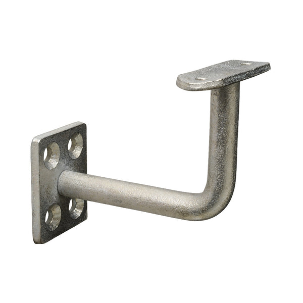Mild Steel Handrail Bracket 85mm Projection Rectangular Back Plate Galvanised