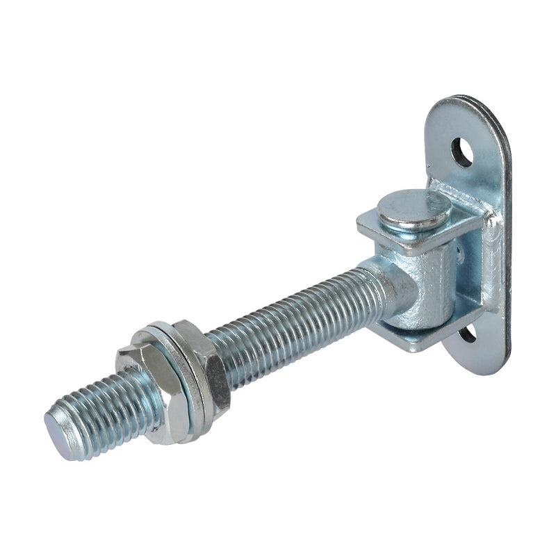 HI/85 Adjustable Gate Hinge With Back Plate 140x40mm M20 x 138mm Thread