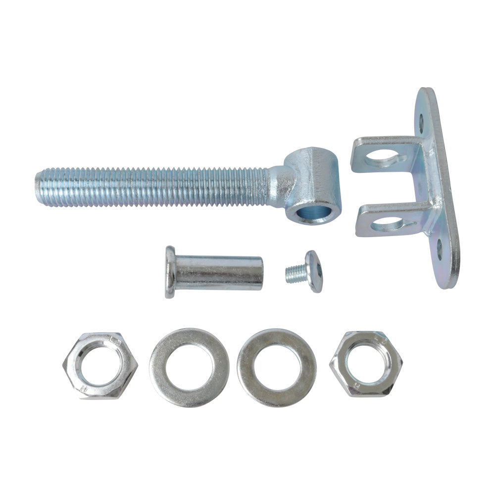 HI/86 Adjustable Gate Hinge With Back Plate 195x44mm M24 x 138mm Thread