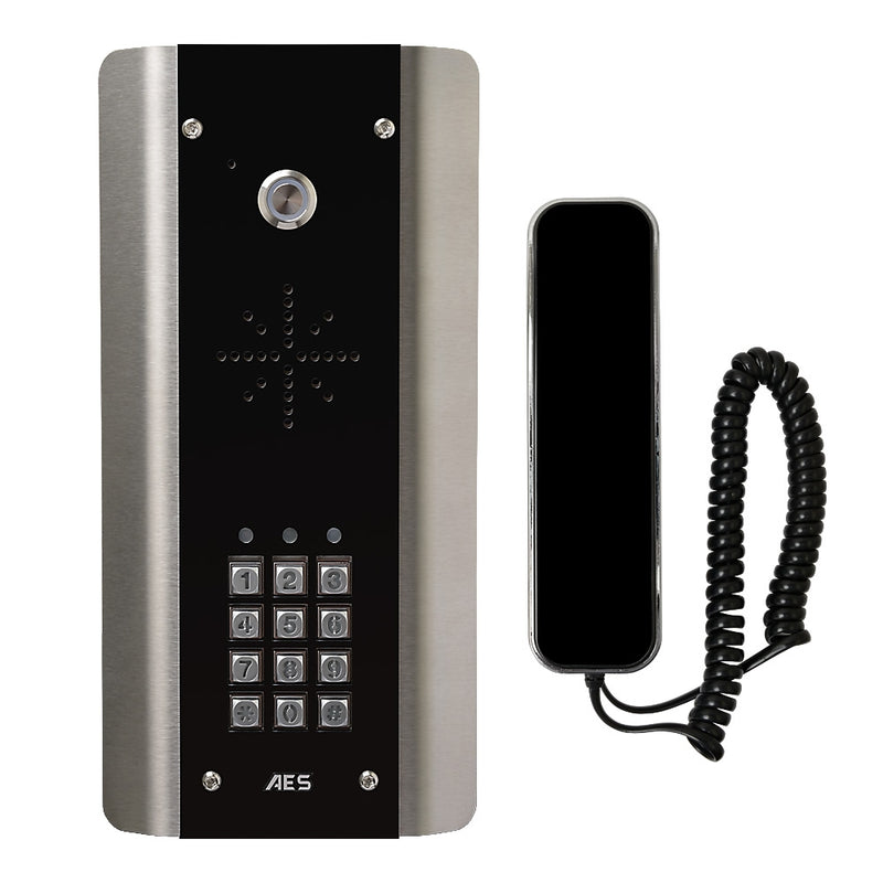 Slim Hardwired Audio Intercom Architectural Kit With Keypad