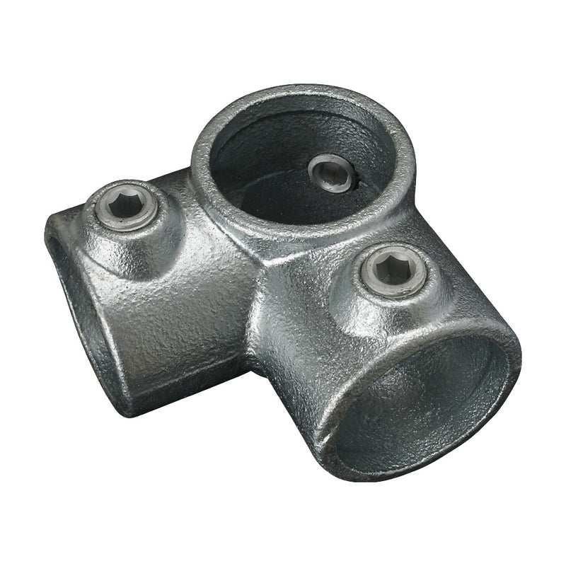 116E 90° Three Way Mid Rail Corner Key Clamp To Suit 60.3mm Tube