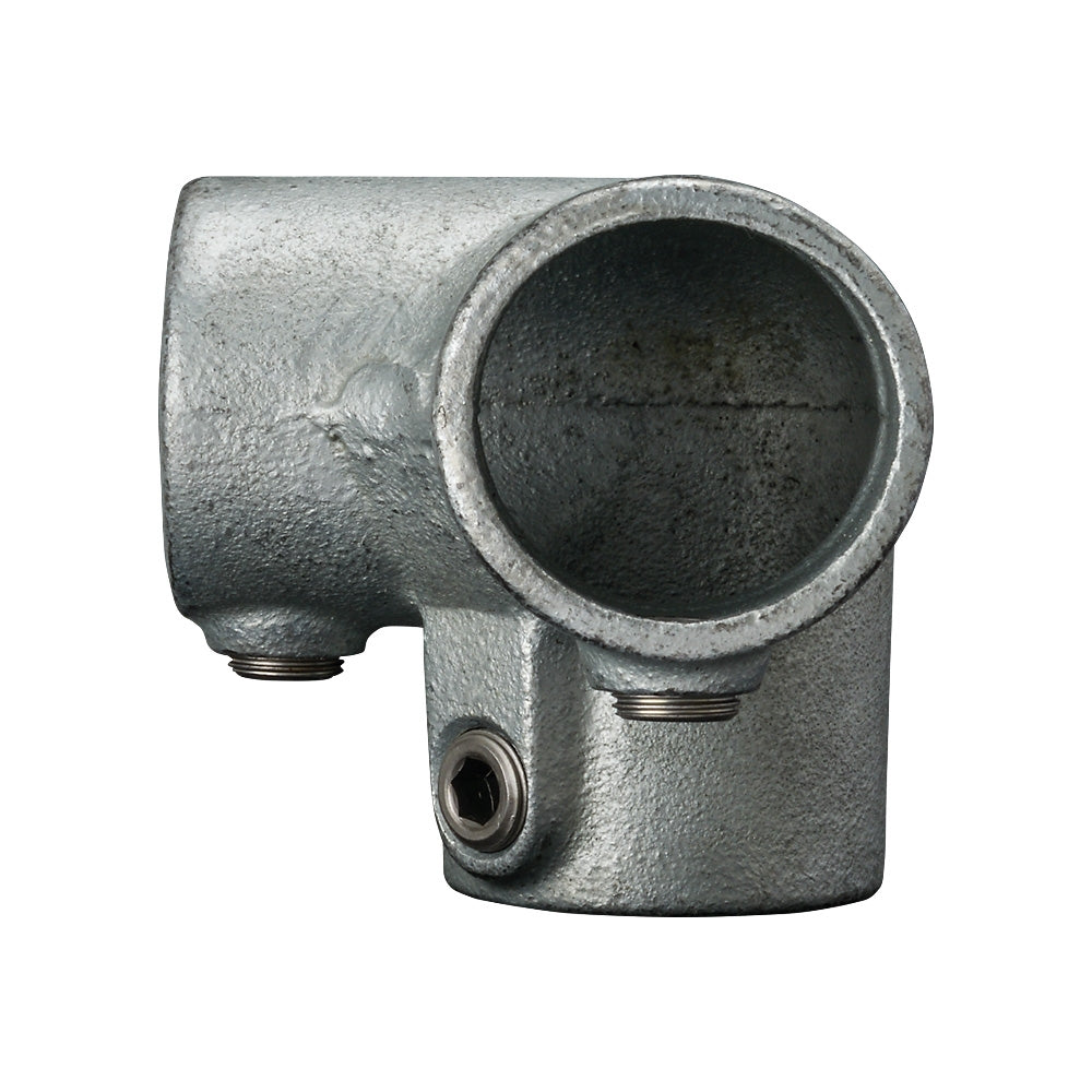 128E 90° Three Way Top Rail Corner Key Clamp To Suit 60.3mm Tube