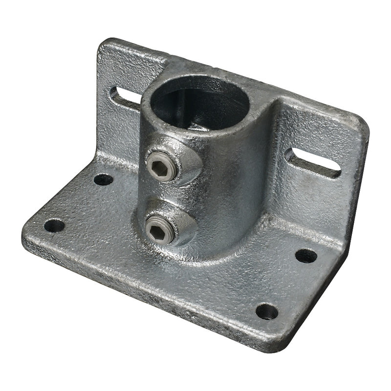 142D Base Flange With Kick Plate Fixing Key Clamp To Suit 48.3mm Tube