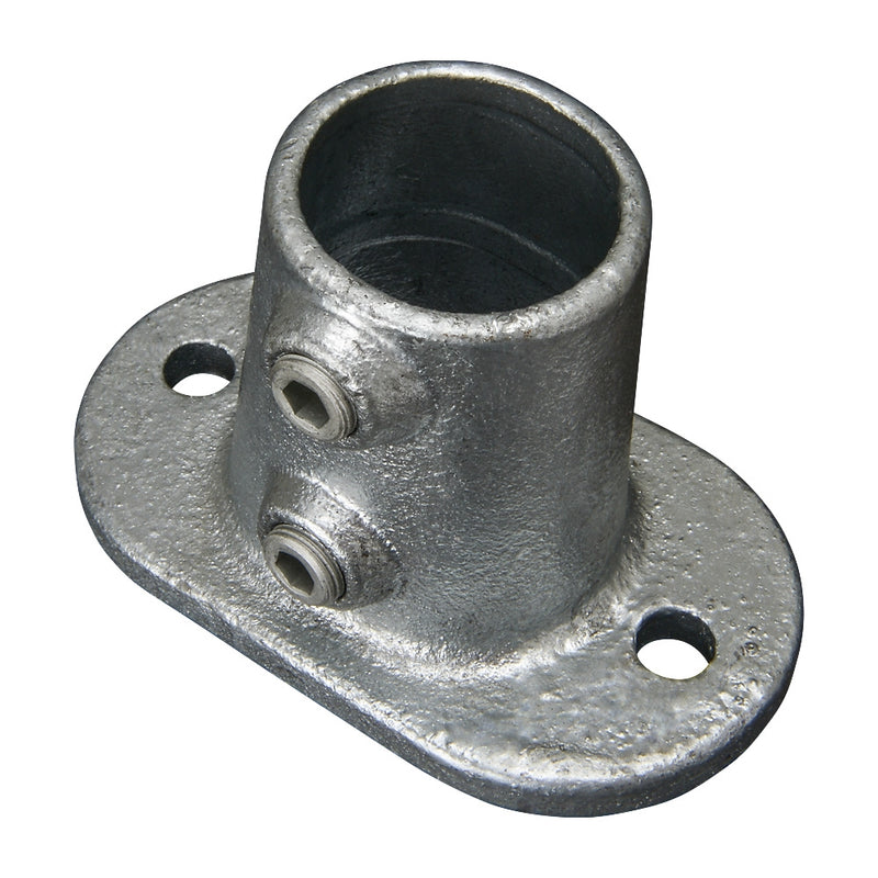 152ND Slope Oval Base Flange 0-11° Key Clamp To Suit 48.3mm Tube
